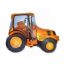 Traktor Orange fólia lufi 36 cm (WP)