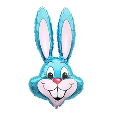 Nyuszifej Blue fólia lufi 36 cm (WP)