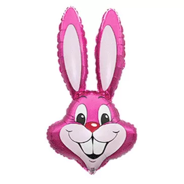 Nyuszifej Pink fólia lufi 36 cm (WP)