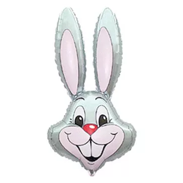 Nyuszifej Grey fólia lufi 36 cm (WP)