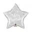 Karácsonyi Silver Star fólia lufi 51 cm