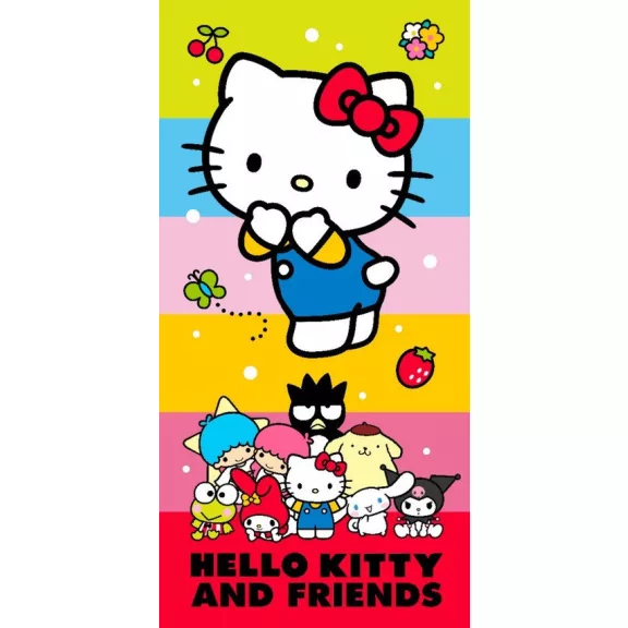 Hello Kitty Cute Friends fürdőlepedő, strand törölköző 70x140 cm (Fast Dry) Hello Kitty Cute Friends fürdőlepedő, strand törölköző 70x140 cm (Fast Dry)