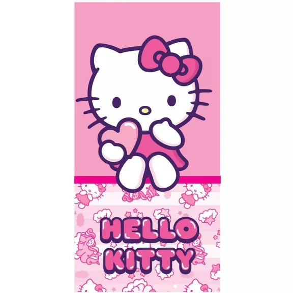 Hello Kitty Pinky Heart fürdőlepedő, strand törölköző 70x140 cm (Fast Dry) Hello Kitty Pinky Heart fürdőlepedő, strand törölköző 70x140 cm (Fast Dry)