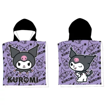   Hello Kitty Kuromi Chaos strand törölköző poncsó 50x100 cm (Fast Dry)