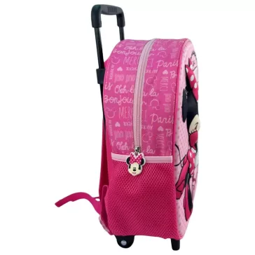   Disney Minnie Paris gurulós ovis 3D hátizsák, táska 32 cm