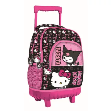   Hello Kitty & Kuromi prémium gurulós iskolatáska, táska 44 cm