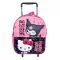 Hello Kitty & Kuromi gurulós ovis 3D hátizsák, táska 32 cm