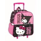 Hello Kitty & Kuromi gurulós ovis 3D hátizsák, táska 32 cm Hello Kitty & Kuromi gurulós ovis 3D hátizsák, táska 32 cm