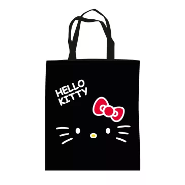 Hello Kitty Black vászontáska, bevásárlótáska 44 cm