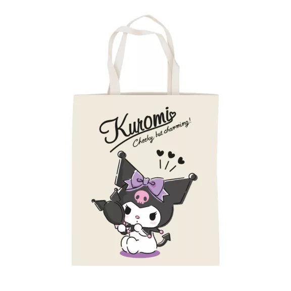 Hello Kitty Kuromi Charming vászontáska, bevásárlótáska 44 cm Hello Kitty Kuromi Charming vászontáska, bevásárlótáska 44 cm