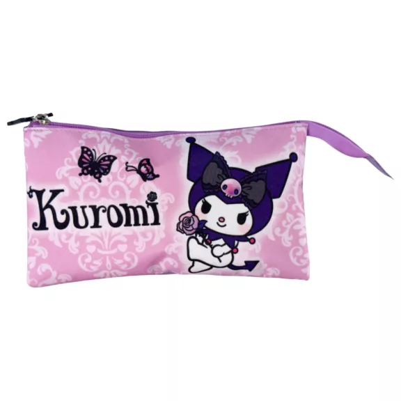 Hello Kitty Kuromi Purple 3 rekeszes tolltartó 22 cm Hello Kitty Kuromi Purple 3 rekeszes tolltartó 22 cm