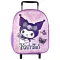 Hello Kitty Kuromi Purple gurulós ovis 3D hátizsák, táska 32 cm