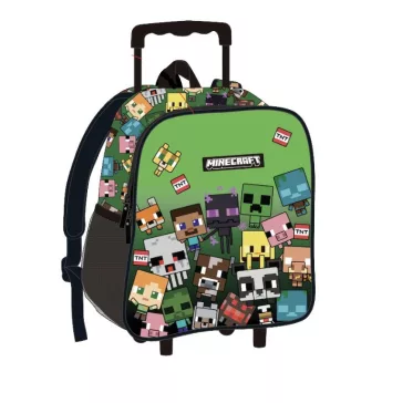  Minecraft Characters gurulós ovis 3D hátizsák, táska 32 cm