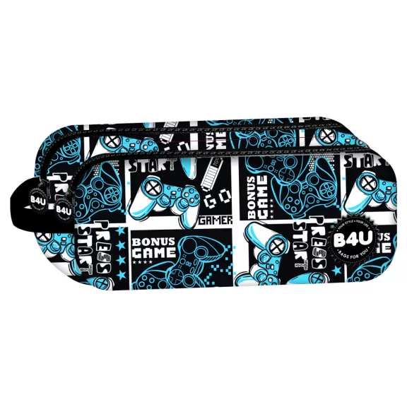 Gamer Press Start 2 rekeszes tolltartó 21 cm Gamer Press Start 2 rekeszes tolltartó 21 cm
