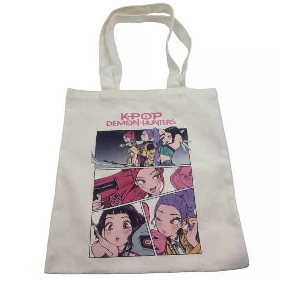 K-pop Démonvadászok Comics shopping bag, bevásárlótáska 41 cm K-pop Démonvadászok Comics shopping bag, bevásárlótáska 41 cm