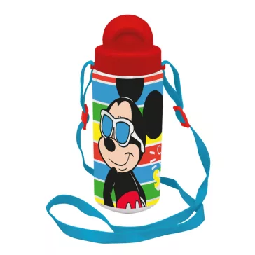   Disney Mickey Sun műanyag szívószálas kulacs akasztóval 500 ml