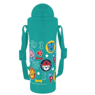   Mancs Őrjárat Heads műanyag szívószálas kulacs akasztóval 350 ml