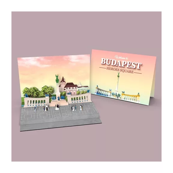 Képeslap pop-up Hősök tere Képeslap pop-up Hősök tere
