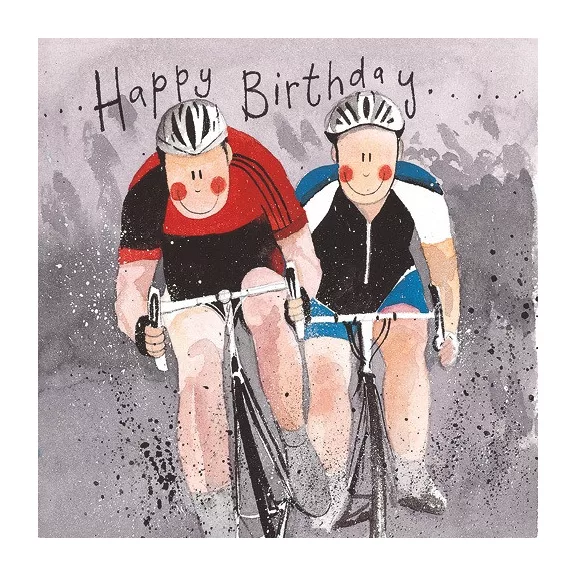 Képeslap Alex Clark borítékkal, 14x14 cm, Kerékpározós HBD Képeslap Alex Clark borítékkal, 14x14 cm, Kerékpározós HBD