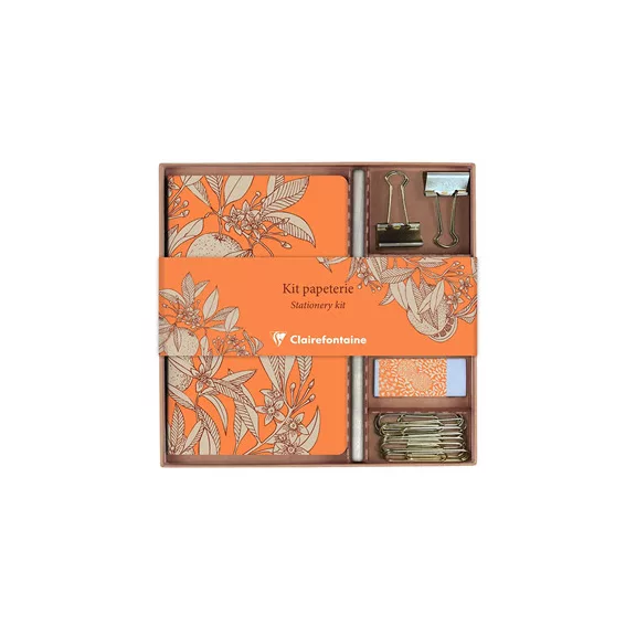 Kollekció Clairefontaine Jardin des Sens jegyzetfüzet, ceruza, binder csipesz, kapocs, radír Kollekció Clairefontaine Jardin des Sens jegyzetfüzet, ceruza, binder csipesz, kapocs, radír