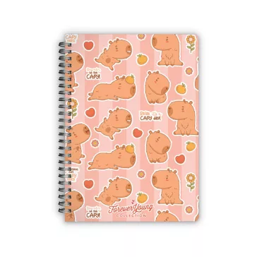 Spirálfüzet Forever Young A/5 kockás Capybara