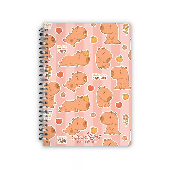 Spirálfüzet Forever Young A/5 kockás Capybara Spirálfüzet Forever Young A/5 kockás Capybara