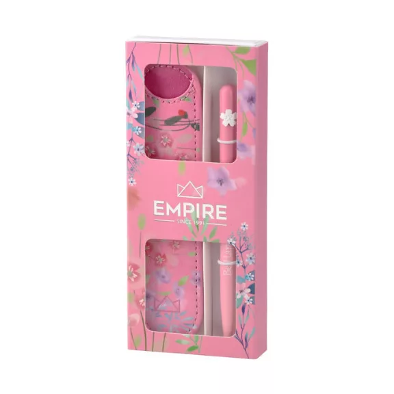Golyóstoll Burgeon pink 1,0 mm kék tintával, eco bőr tokkal Golyóstoll Burgeon pink 1,0 mm kék tintával, eco bőr tokkal