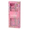 Golyóstoll Burgeon pink 1,0 mm kék tintával, eco bőr tokkal
