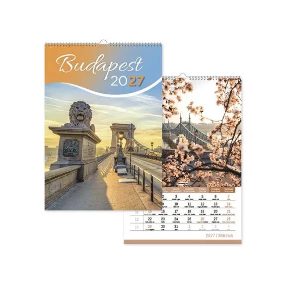 Naptár fali pd Budapest 21x30 cm 2027 Naptár fali pd Budapest 21x30 cm 2027
