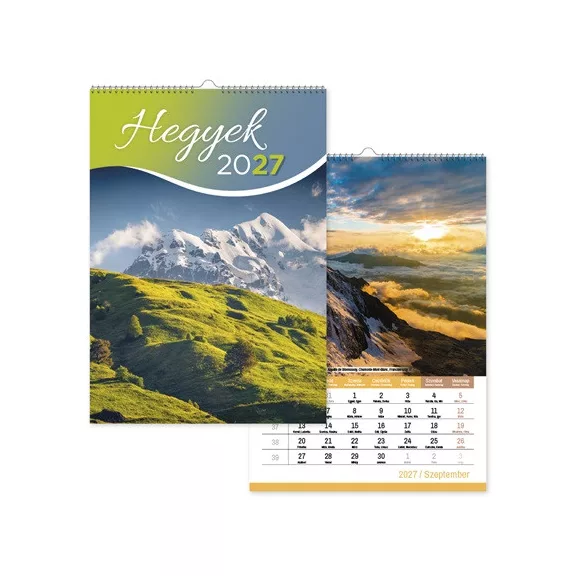 Naptár fali pd Hegyek 21x30 cm 2027 Naptár fali pd Hegyek 21x30 cm 2027