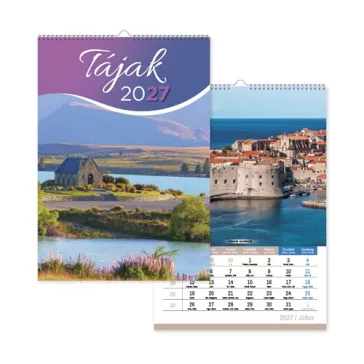 Naptár fali pd Tájak 21x30 cm 2027