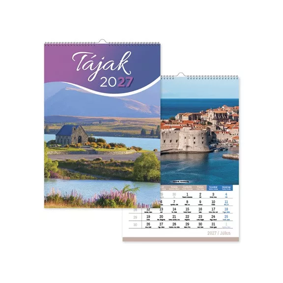 Naptár fali pd Tájak 21x30 cm 2027 Naptár fali pd Tájak 21x30 cm 2027