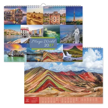 Naptár fali pd Magic World 42x30 cm 2027