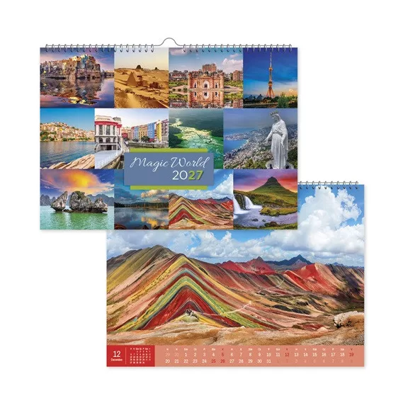 Naptár fali pd Magic World 42x30 cm 2027 Naptár fali pd Magic World 42x30 cm 2027