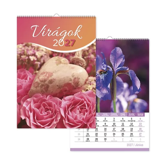 Naptár fali pd Virágok 30x42 cm 2027 Naptár fali pd Virágok 30x42 cm 2027