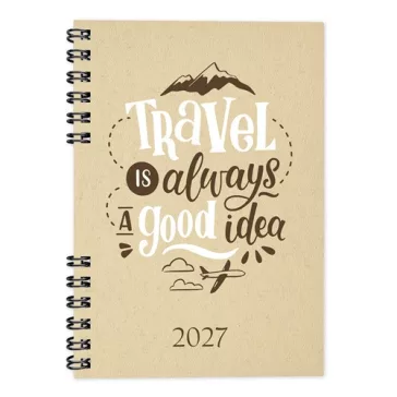 Határidőnapló Period ECO A/5 heti spirálos Travel 2027
