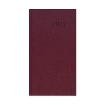   Határidőnapló Period Standard Zsebnaptár álló bordó műbőr 2027