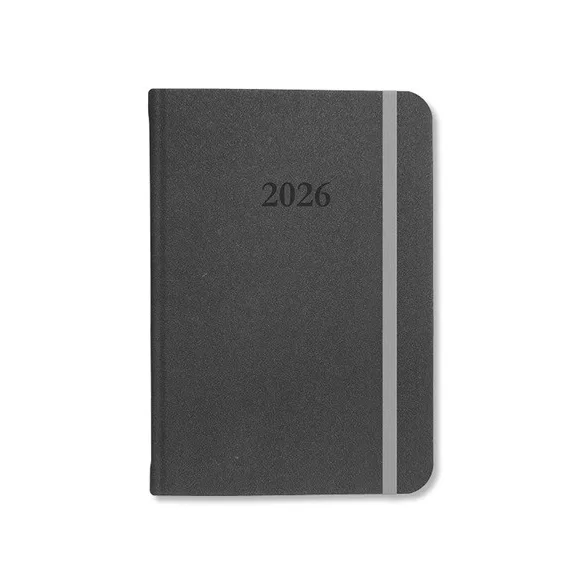 Határidőnapló Period Velour B/5 heti gumis Antracit 2026 Határidőnapló Period Velour B/5 heti gumis Antracit 2026