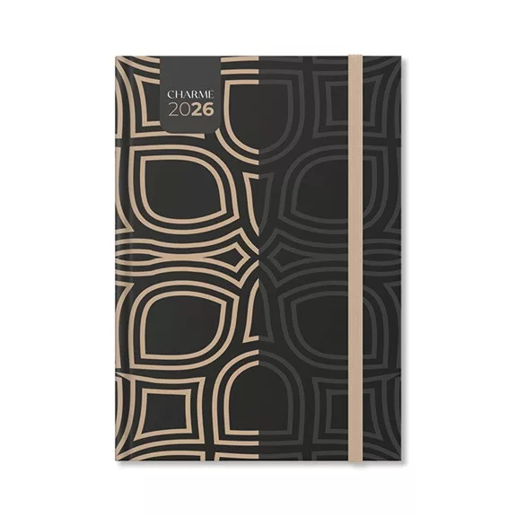 Határidőnapló Period Charme B/5 heti Black papír 2026 Határidőnapló Period Charme B/5 heti Black papír 2026