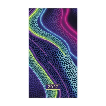Naptár Tűzött mini zseb álló Purple 2027