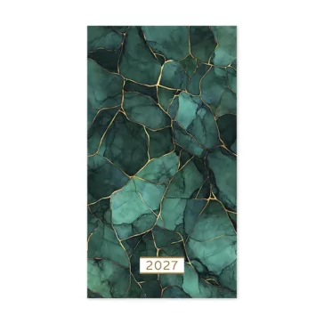 Naptár Tűzött mini zseb álló Green 2027