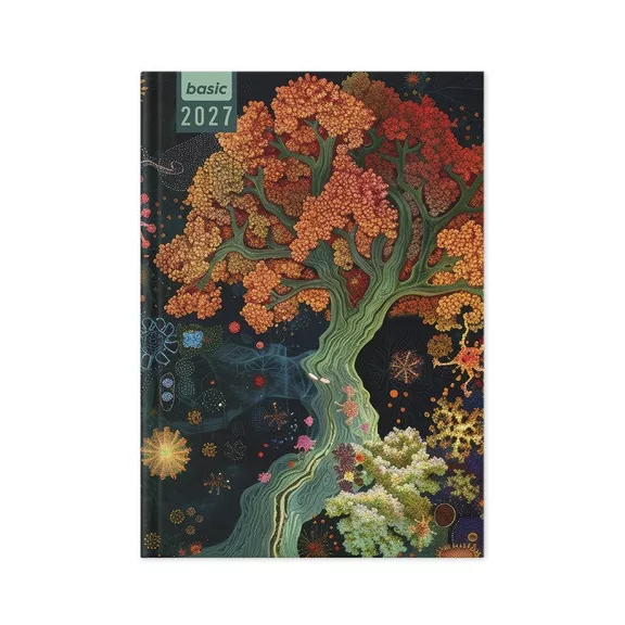Határidőnapló Period Basic A/5 napi Leaves papír 2027 Határidőnapló Period Basic A/5 napi Leaves papír 2027