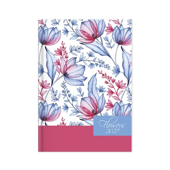 Határidőnapló Period Flowers A/5 napi Blue papír 2027 Határidőnapló Period Flowers A/5 napi Blue papír 2027