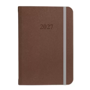Határidőnapló Period Velour A/5 napi varrott barna 2027