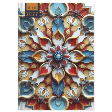 Határidőnapló Period DELUXE B/5 heti Mandala papír 2027