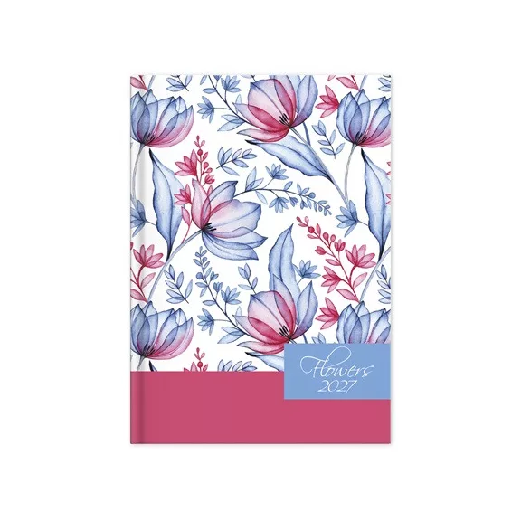 Határidőnapló Period Flowers B/6 heti Blue papír 2027 Határidőnapló Period Flowers B/6 heti Blue papír 2027