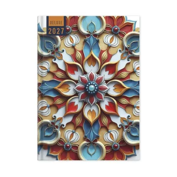 Határidőnapló Period DELUXE B/6 heti Mandala papír 2027