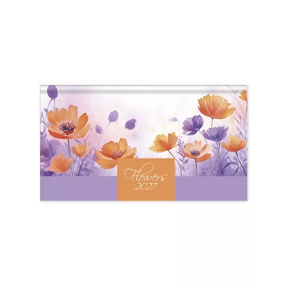 Határidőnapló Period Flowers Zsebnaptár fekvő Violet papír 2027 Határidőnapló Period Flowers Zsebnaptár fekvő Violet papír 2027