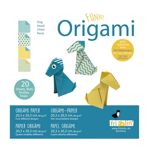 Origami Fridolin Funny Kutya 20x20 cm 20 lap/csomag Origami Fridolin Funny Kutya 20x20 cm 20 lap/csomag