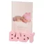 Képkeret Statovac Woody fa 10 x 15 cm asztali, álló pink Baby